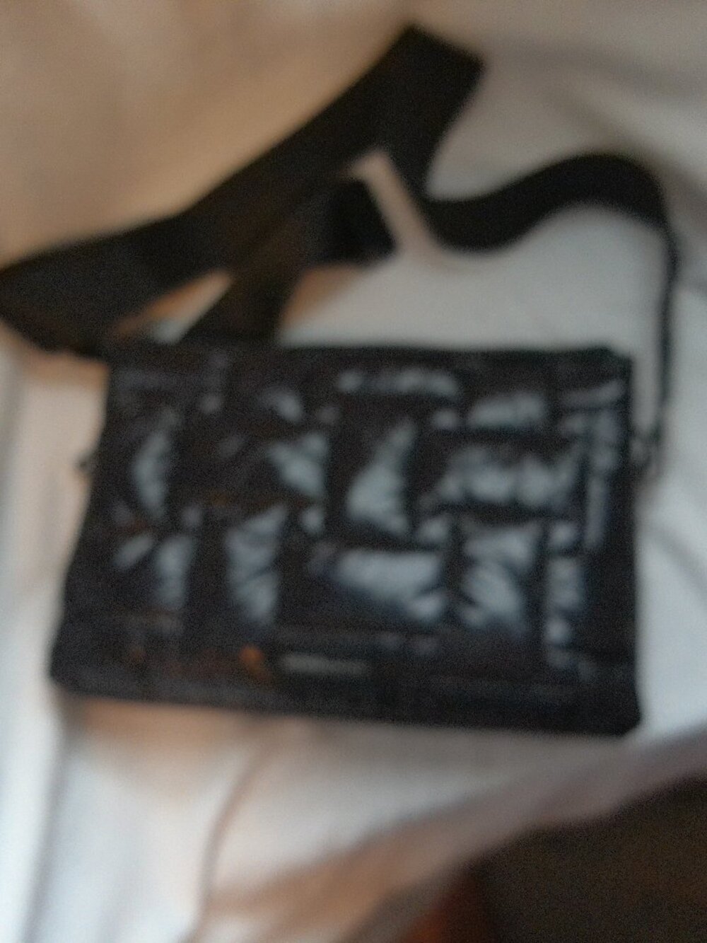 BCBGeneration Black Patent Purse Faux Leather VGUC